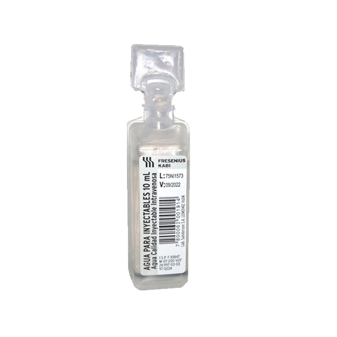 AGUA BIDESTILADA 10 ML PACK 5 UN
