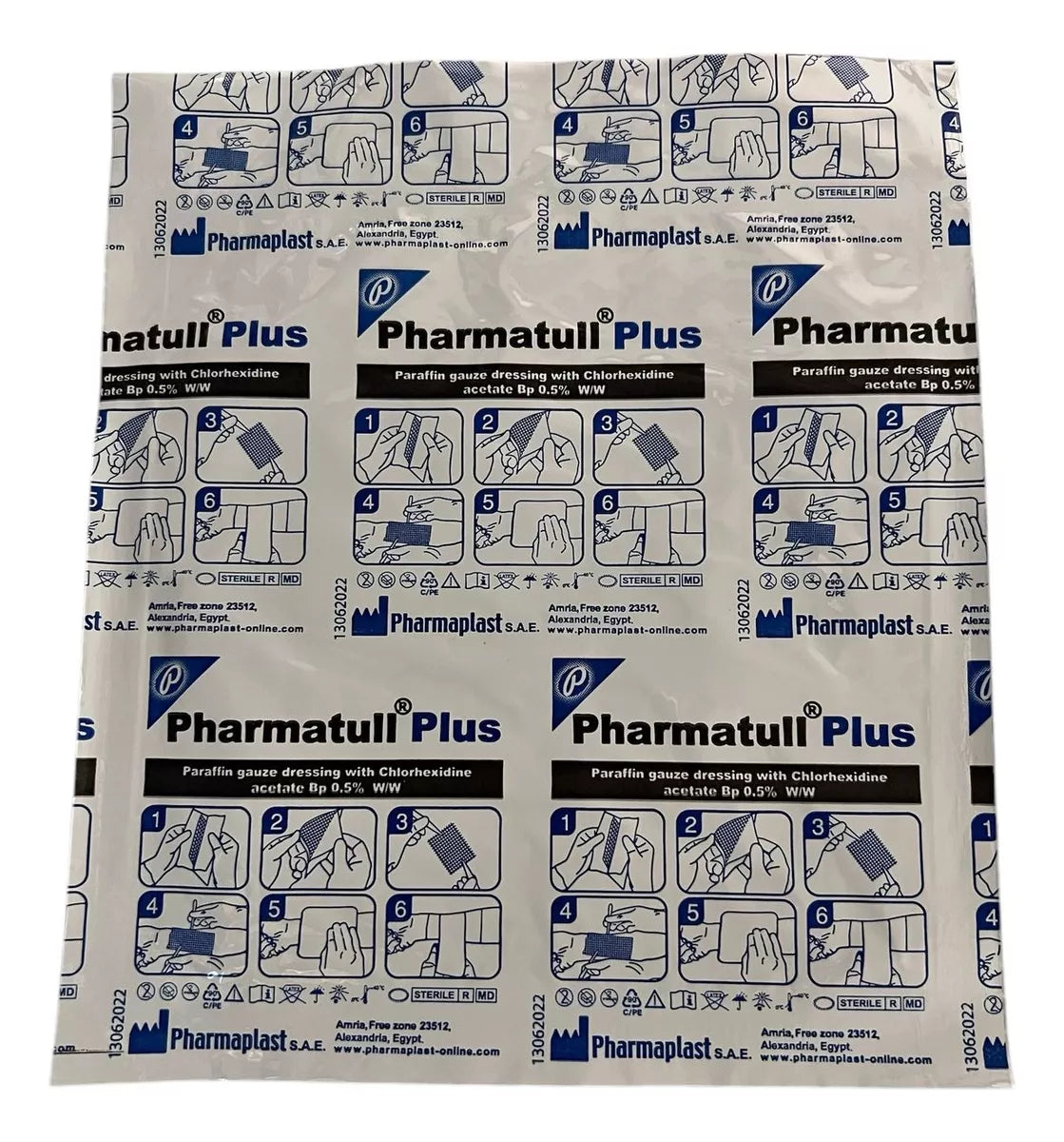 PHARMATULL PLUS 10 X 10 (GASA PARAFINADA Y CLORHEXIDINA)