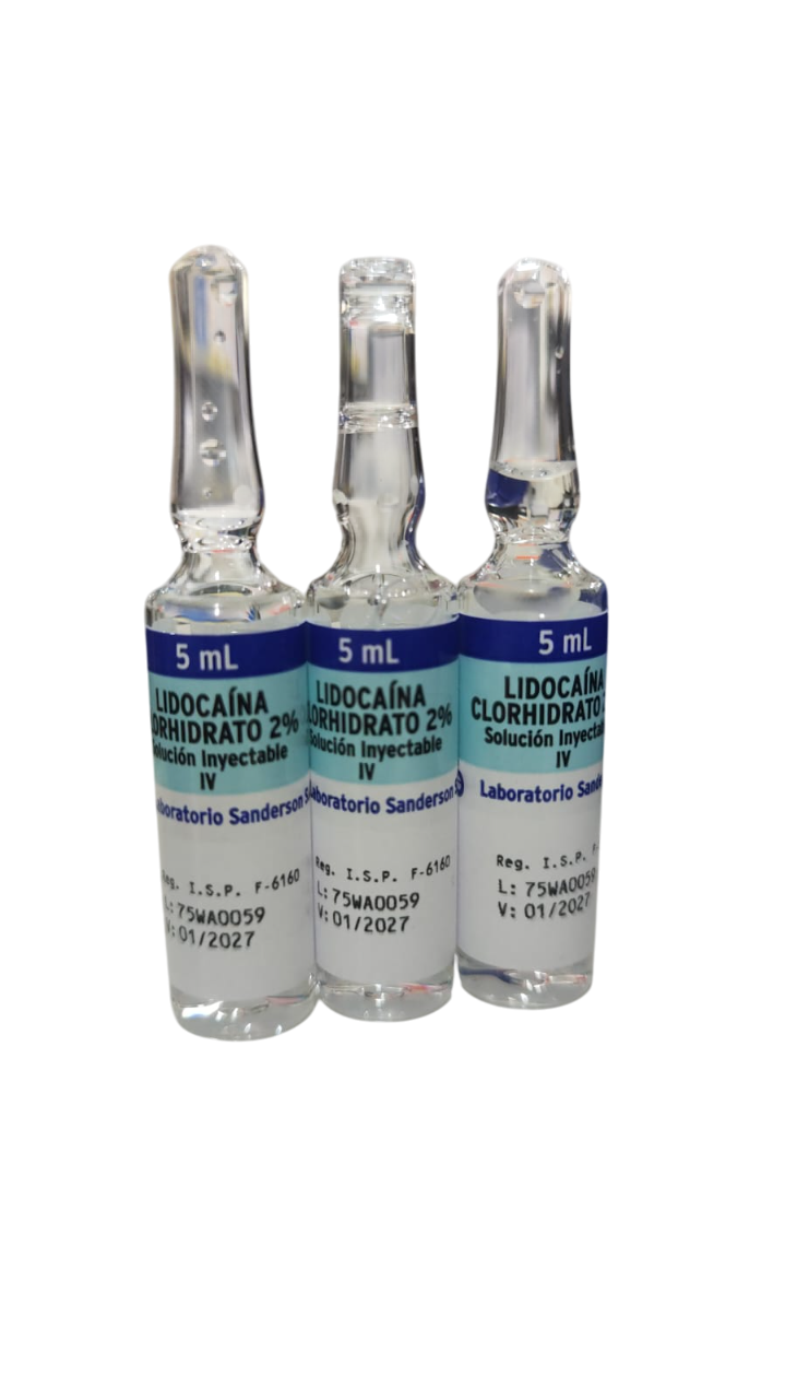 LIDOCAINA INYECTABLE 2% 5 ML