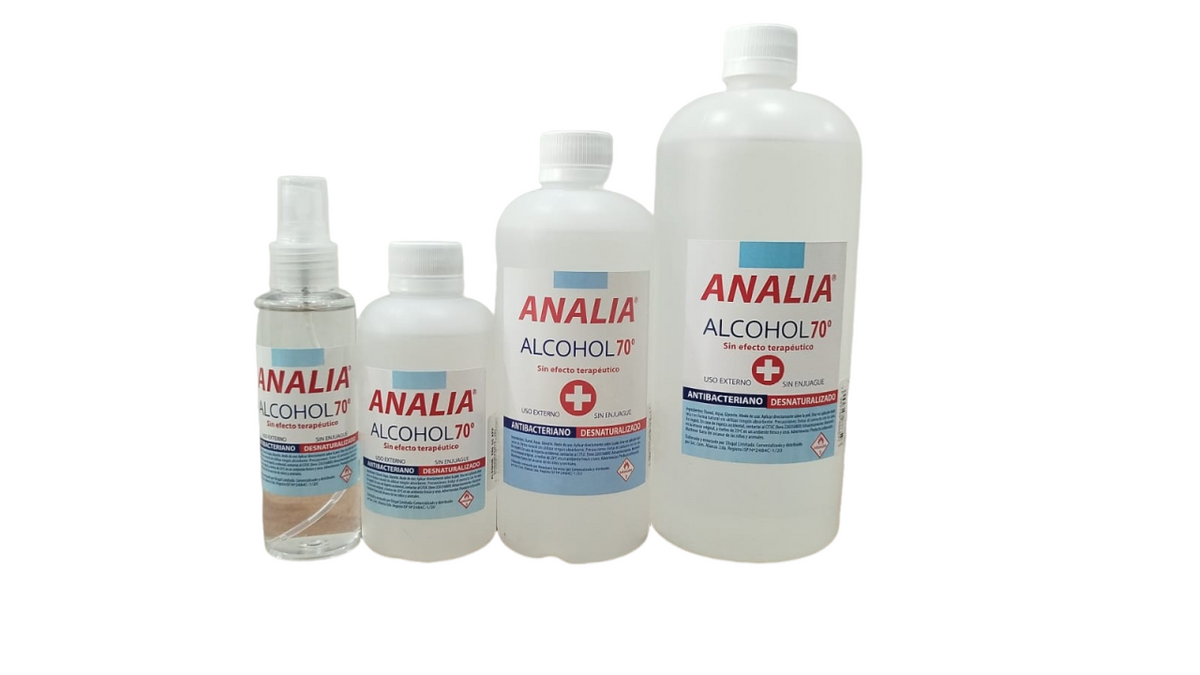 ALCOHOL DESNATURALIZADO 70° - 1000 ML