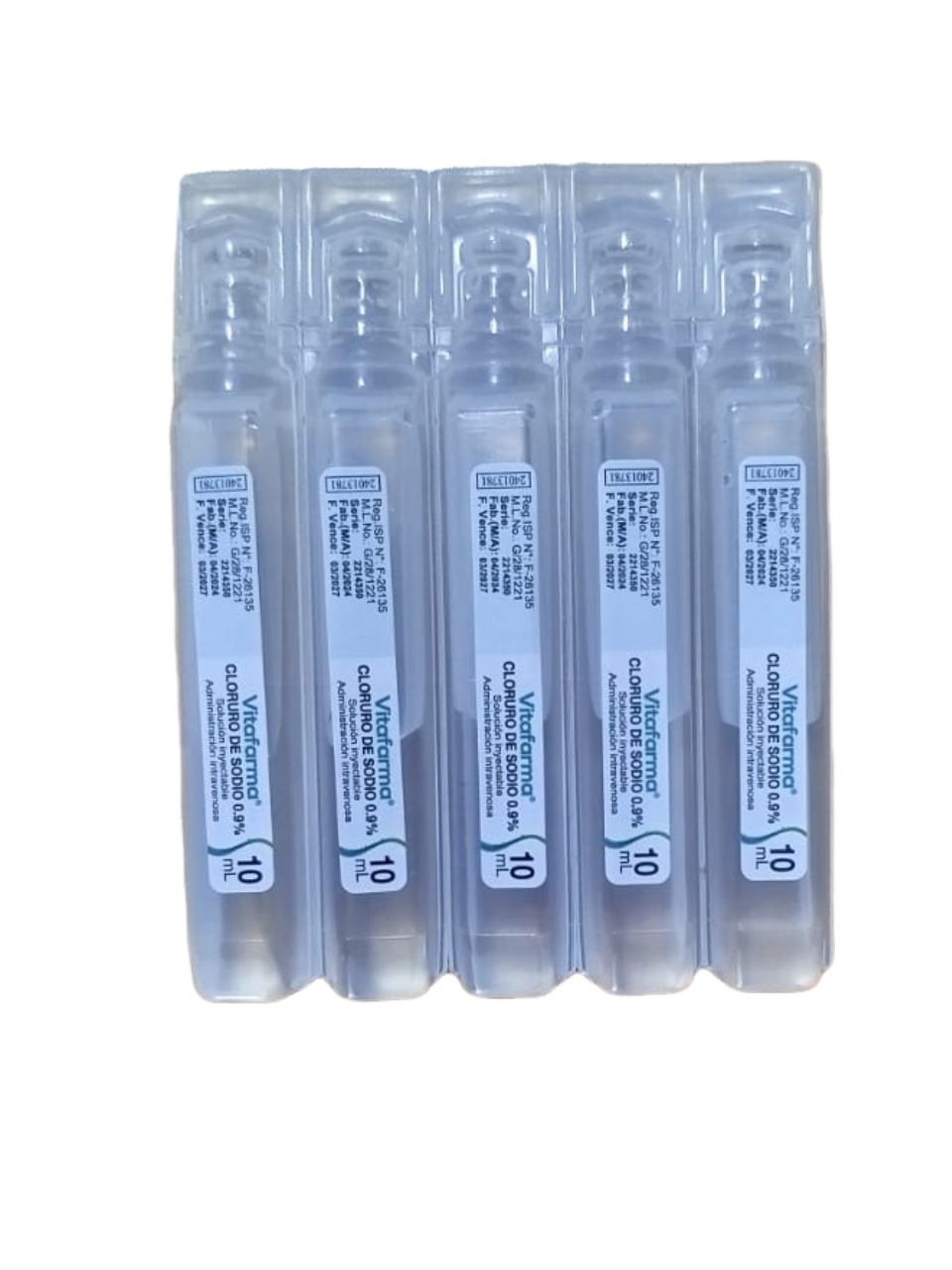 SUERO FISIOLÓGICO 10 ML PACK 5