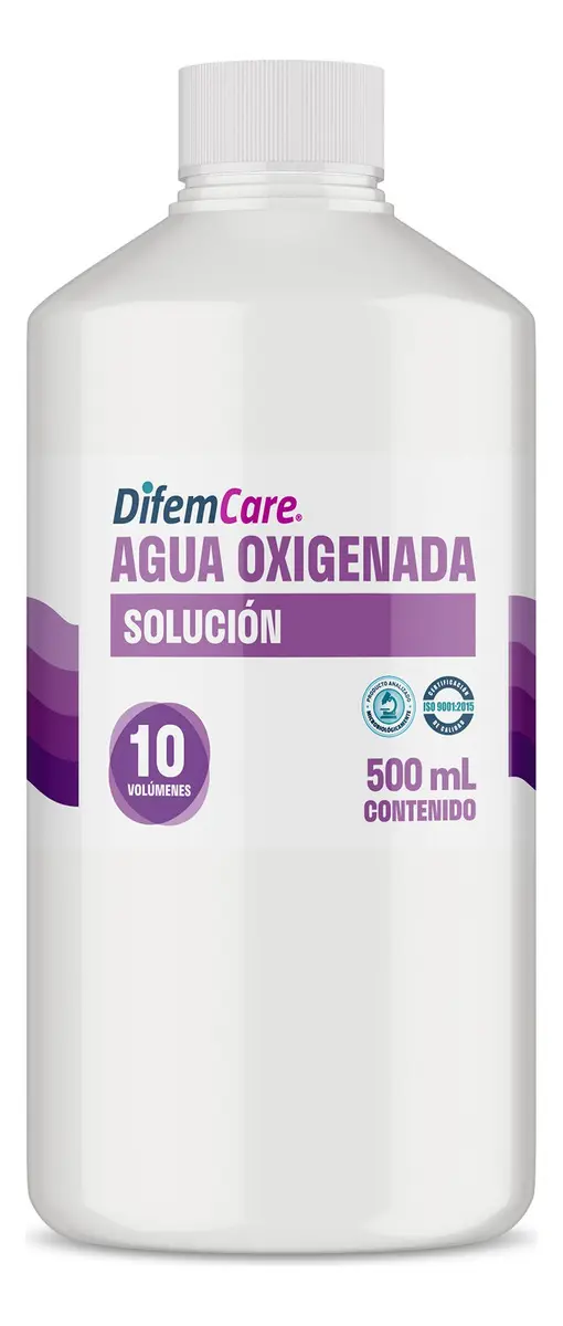 Agua oxigenada DifemCare 10 volúmenes 500 ml