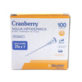 Agujas hipodérmicas Cranberry 21G x 1 pulgada — caja de 100 unidades