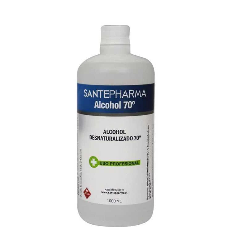 Alcohol desnaturalizado 70% Santepharma 1000 ml