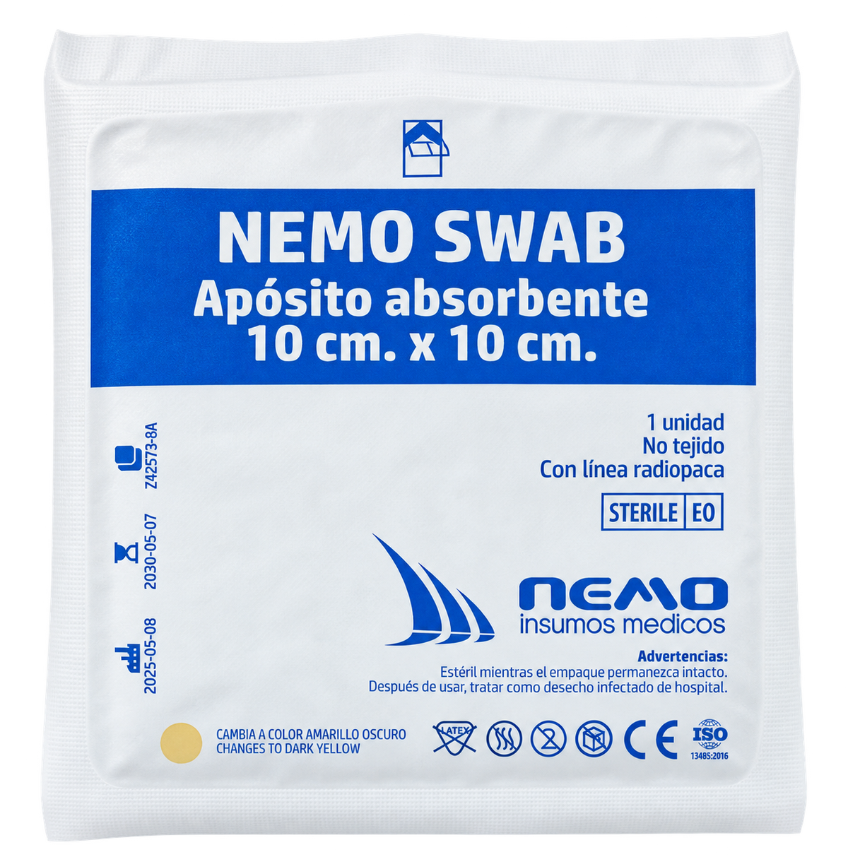 Apósito absorbente NEMO SWAB 10 x 10 cm, 1 unidad