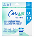 Esponjas jabonosas Careup para higiene personal, 10 unidades