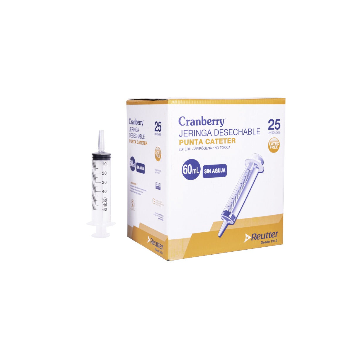 Jeringa Cranberry 60 ml punta catéter — presentación seleccionada