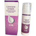 Linocare Cream 50 ml, caja y envase con dosificador - SKU 700060