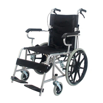 SILLA DE RUEDAS GERIATRICA PLEGABLE CON FRENOS