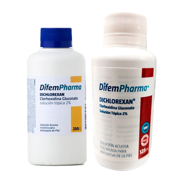 CLORHEXIDINA 125 ML INCOLORA Y TINTURADA